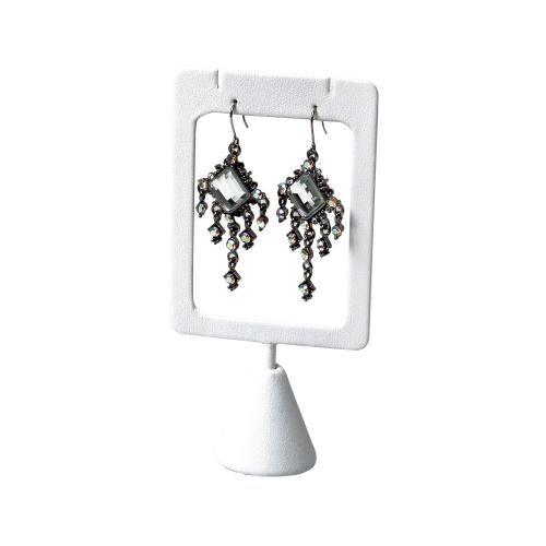 FRAME EARRING DISPLAY-WHITE FAUX LEATHER